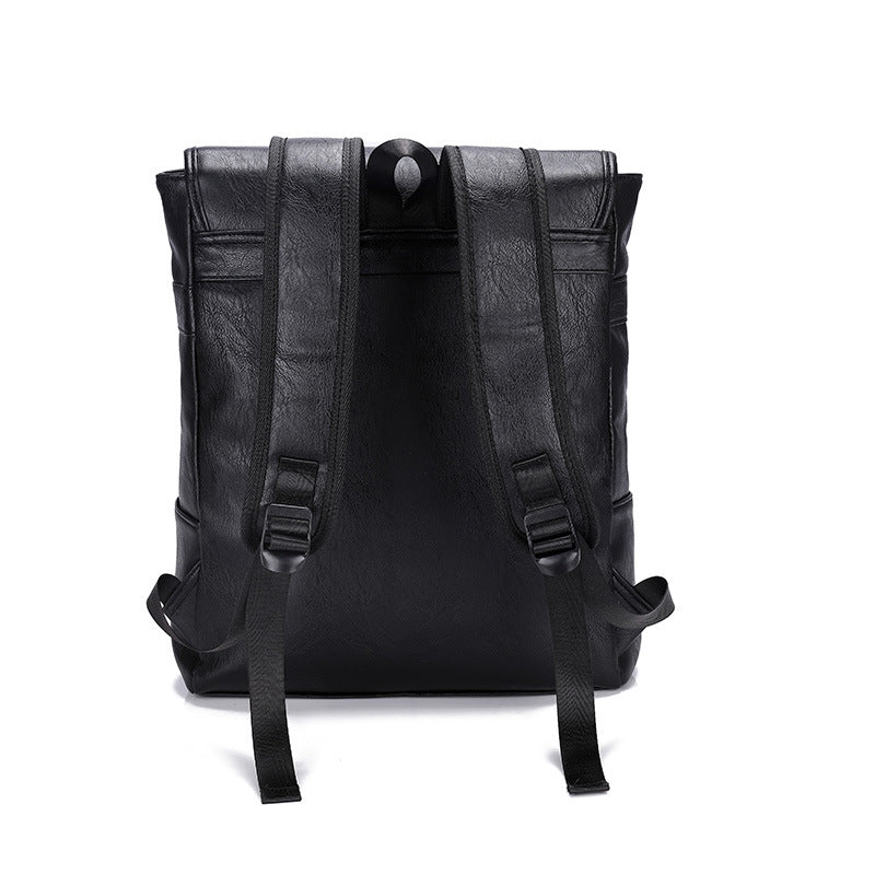 Trendy Men's Retro Backpack Trendy Cover Travel Business Bag 2025 Soft Leather Men's Backpack MB21080303