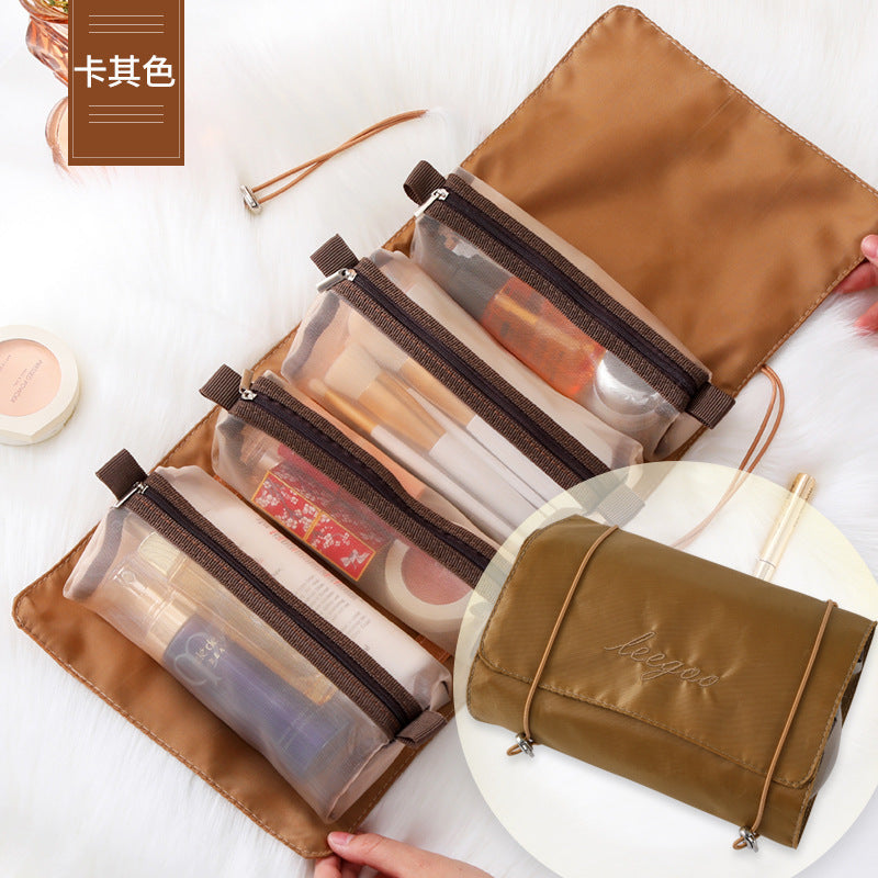 Four-in-one cosmetic bag, makeup bag organizers,Travel makeup bag,Portable travel storage portable toilet bag,