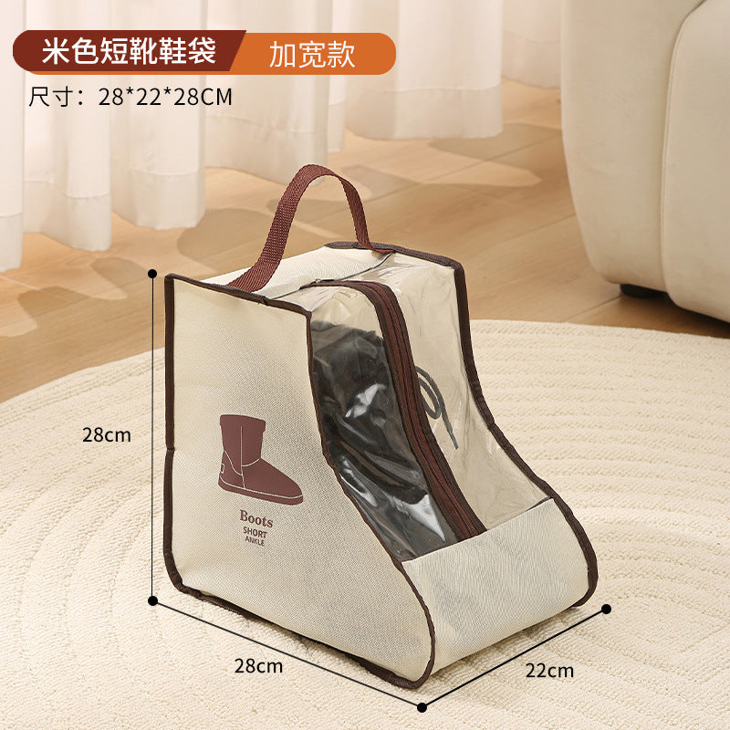 shoe storage bag, multi-functional tote transparent shoe bag, dust-proof and moisture-proof shoe bag, long boots and short boots protective bag.