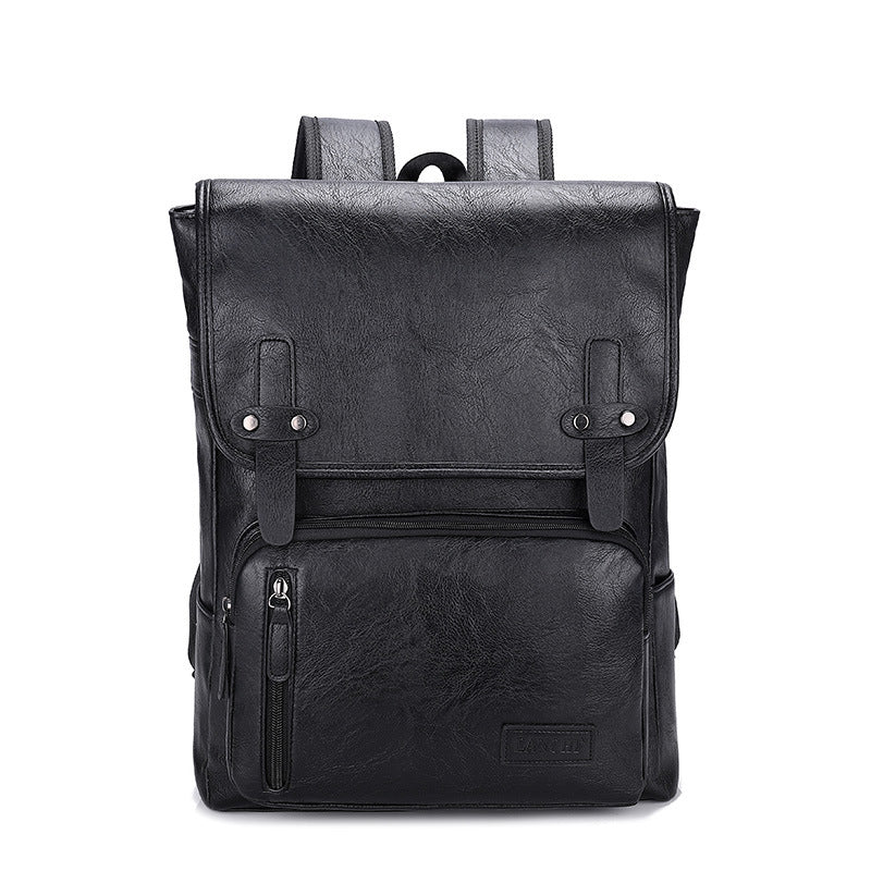 Trendy Men's Retro Backpack Trendy Cover Travel Business Bag 2025 Soft Leather Men's Backpack MB21080303