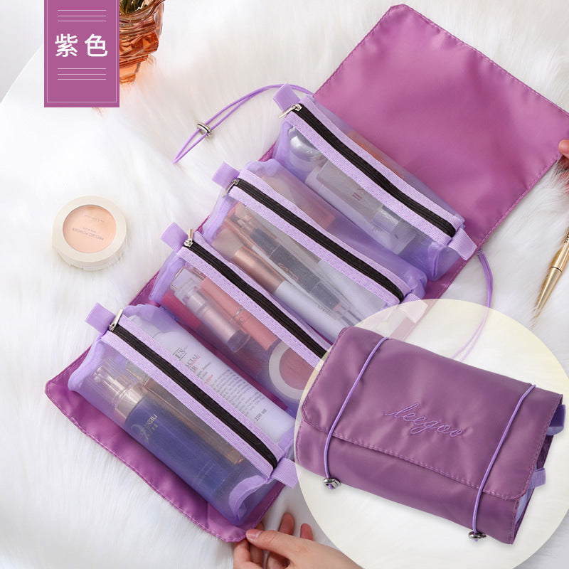 Four-in-one cosmetic bag, makeup bag organizers,Travel makeup bag,Portable travel storage portable toilet bag,