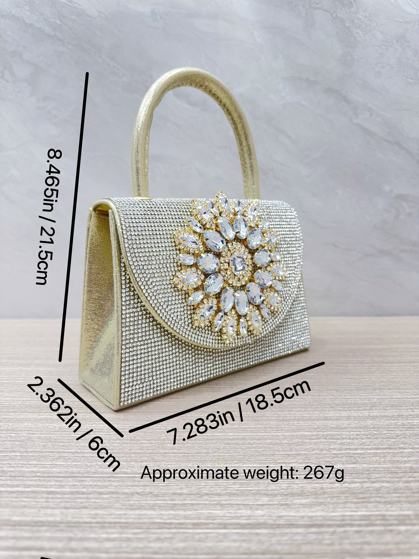 Womens Sparkly Rhinestone Glitter Clutch Purse Evening Handbag Shoulder Bag for Wedding Party Prom