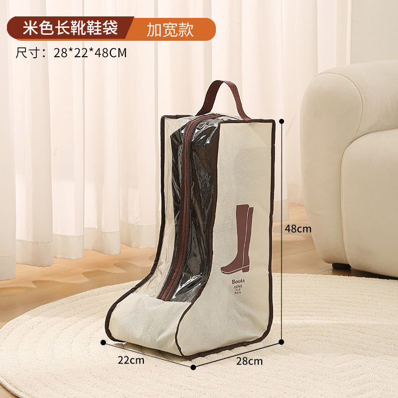 shoe storage bag, multi-functional tote transparent shoe bag, dust-proof and moisture-proof shoe bag, long boots and short boots protective bag.