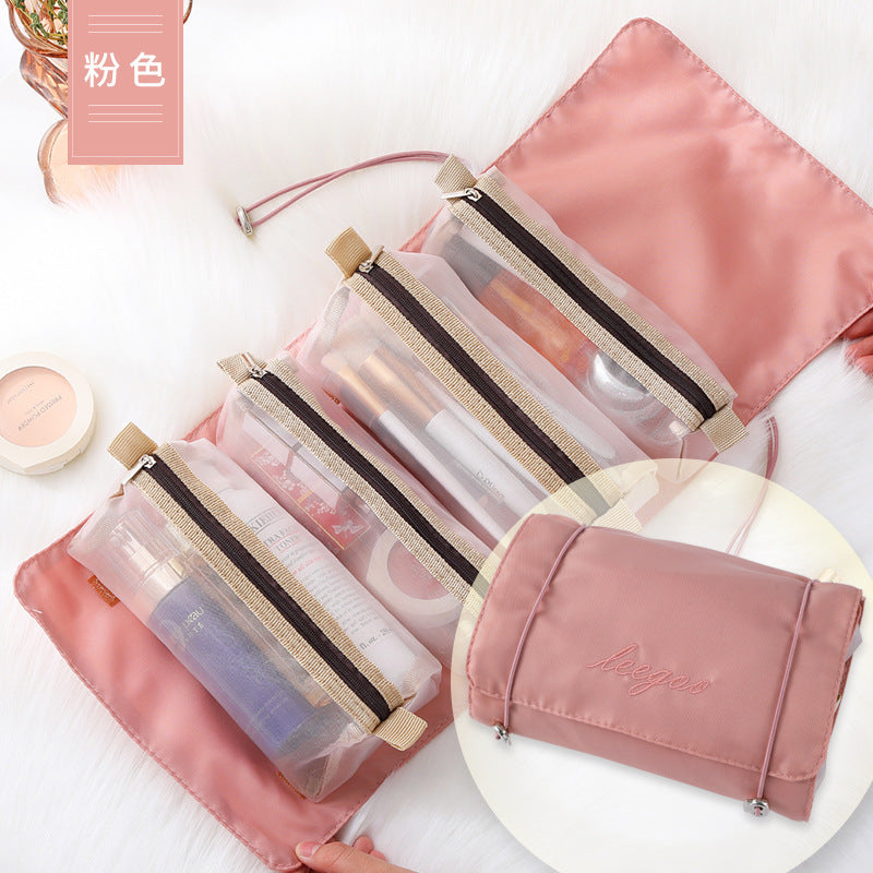 Four-in-one cosmetic bag, makeup bag organizers,Travel makeup bag,Portable travel storage portable toilet bag,