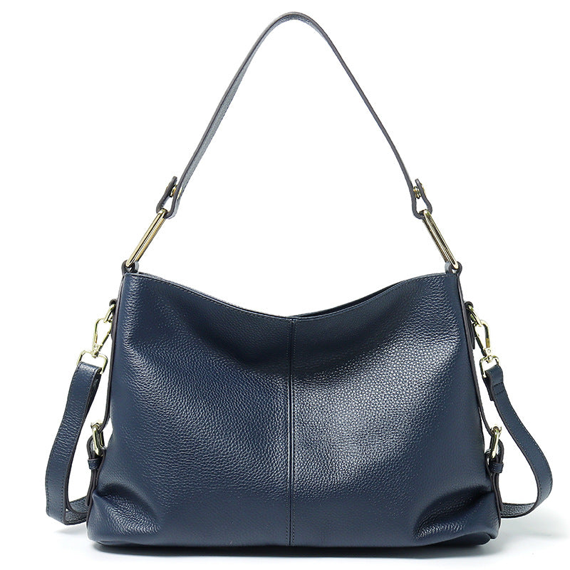 Elegant Genuine Leather Handbag - Stylish Fashion Leather Hobo Bag & Crossbody Tote Bag