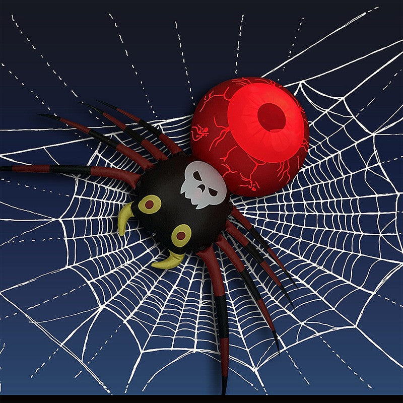 PVC inflatable spider LED luminous inflatable spider Halloween luminous inflatable decorative ornament