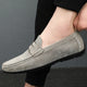 Spring Summer Suede Men Loafers Comfortable Flat Casual Shoes Men Breathable Slip-On Soft Genuine Leather Driving Shoes Moccasin