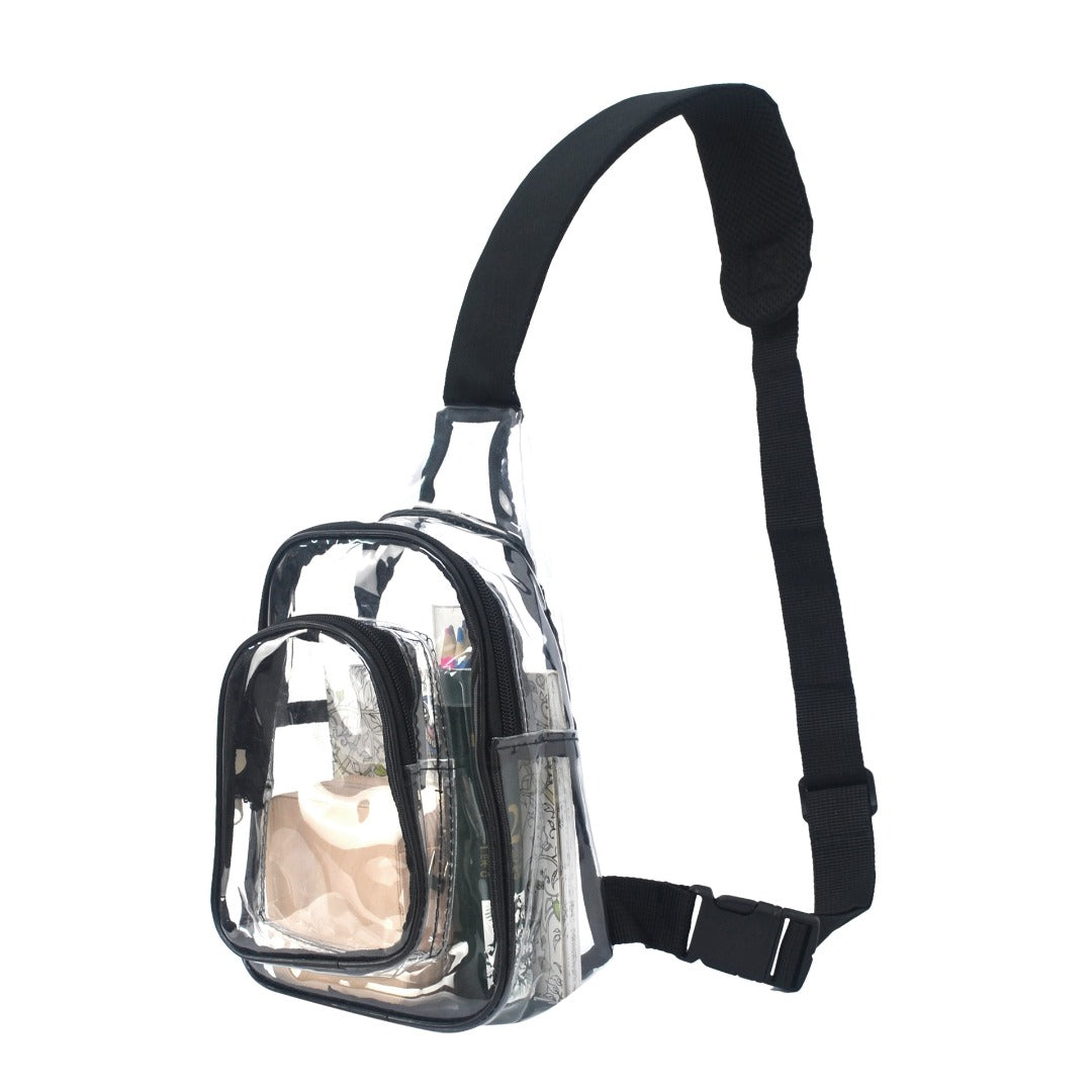 PVC transparent shoulder chest bag, outdoor travel backpack, gymnasium visual bag shoulder crossbody bag, transparent fanny pack, fanny pack crossbody,