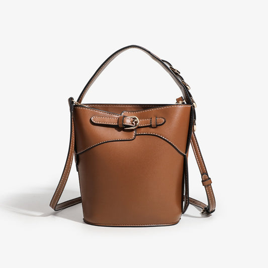 Chic Small Hand Bucket Bag – Stylish Fashion Commuter Shoulder Crossbody Bag & Compact Tote Purse