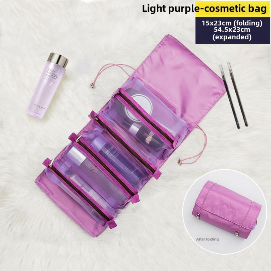 Travel portable large capacity makeup bags,Makeup bag organizers,Can be split into four-in-one cosmetic bag, toiletries and makeup storage bag, Toiletry Bag organizer,