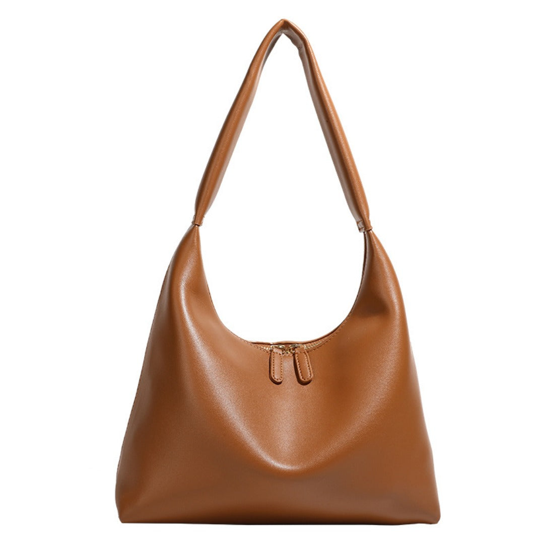 Simple versatile hobo bag for women, hand soft leather hobo bag, retro shoulder armpit bag