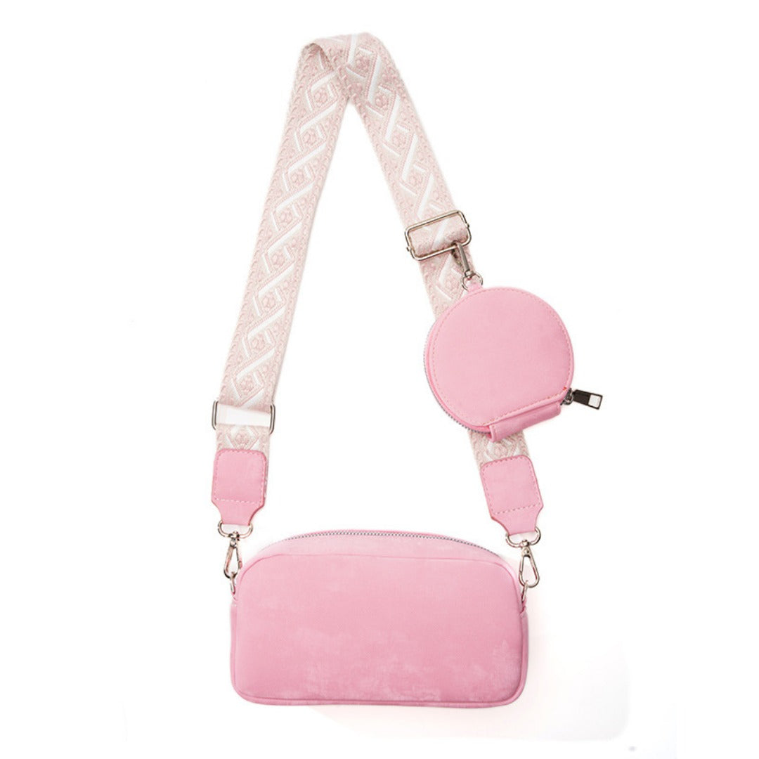 Shoulder crossbody bag, cute adjustable multifunctional small crossbody bag, wide shoulder strap crossbody bag 2 in 1