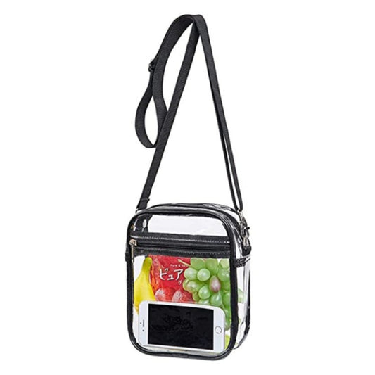 PVC transparent small shoulder crossbody bag, portable waterproof shopping bag, beach multi-functional storage bag