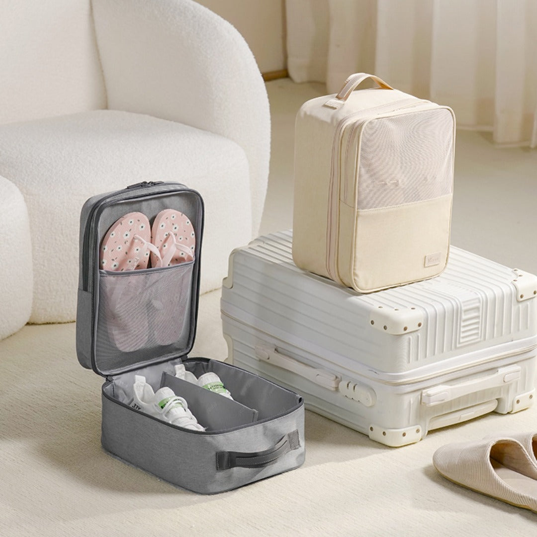 Shoe storage bag, anti-splashing thickened shoe box, travel storage shoe bag, can accommodate three pairs of shoe storage bag