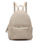 Woven backpack purse for women camel MT1086-13 BR