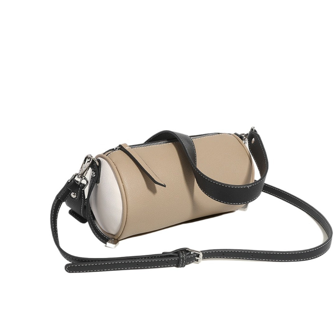 Women's bag simple texture underarm bag, fashionable versatile shoulder crossbody bag, small cylinder bag