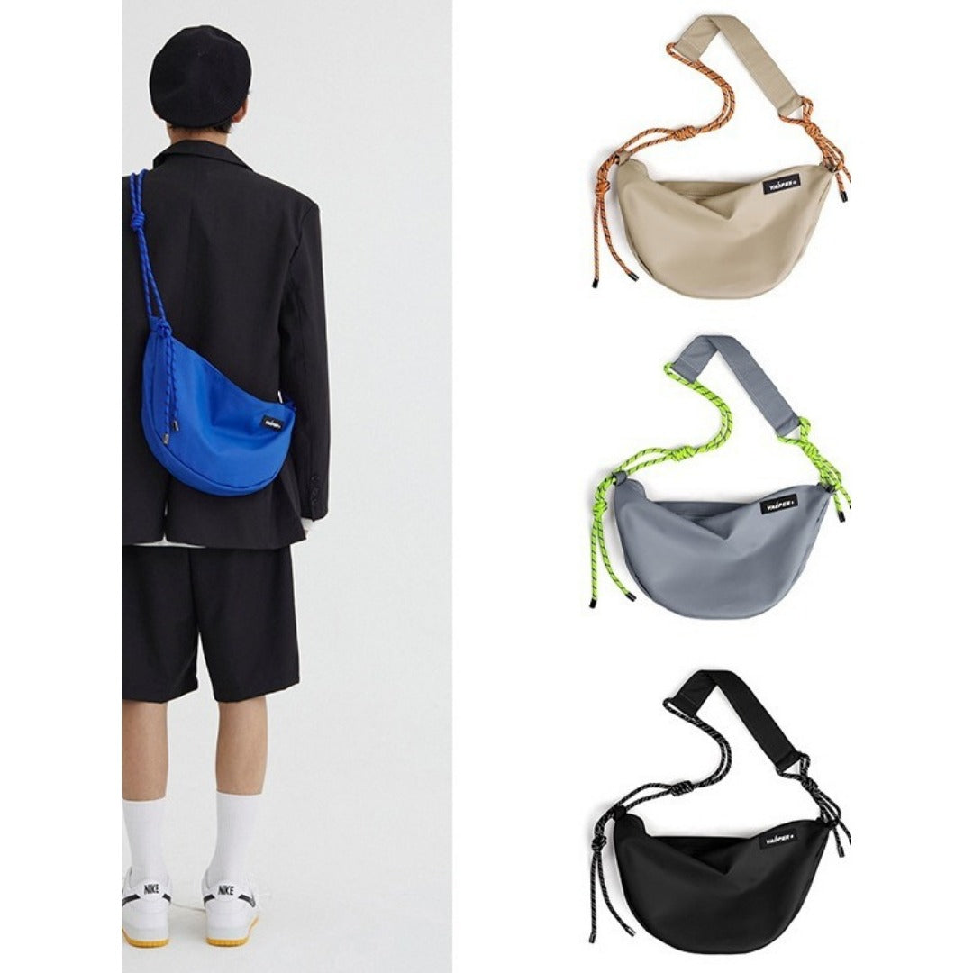 Shoulder crossbody bag unisex, large capacity student leisure crossbody bag, sports solid color small crossbody bag