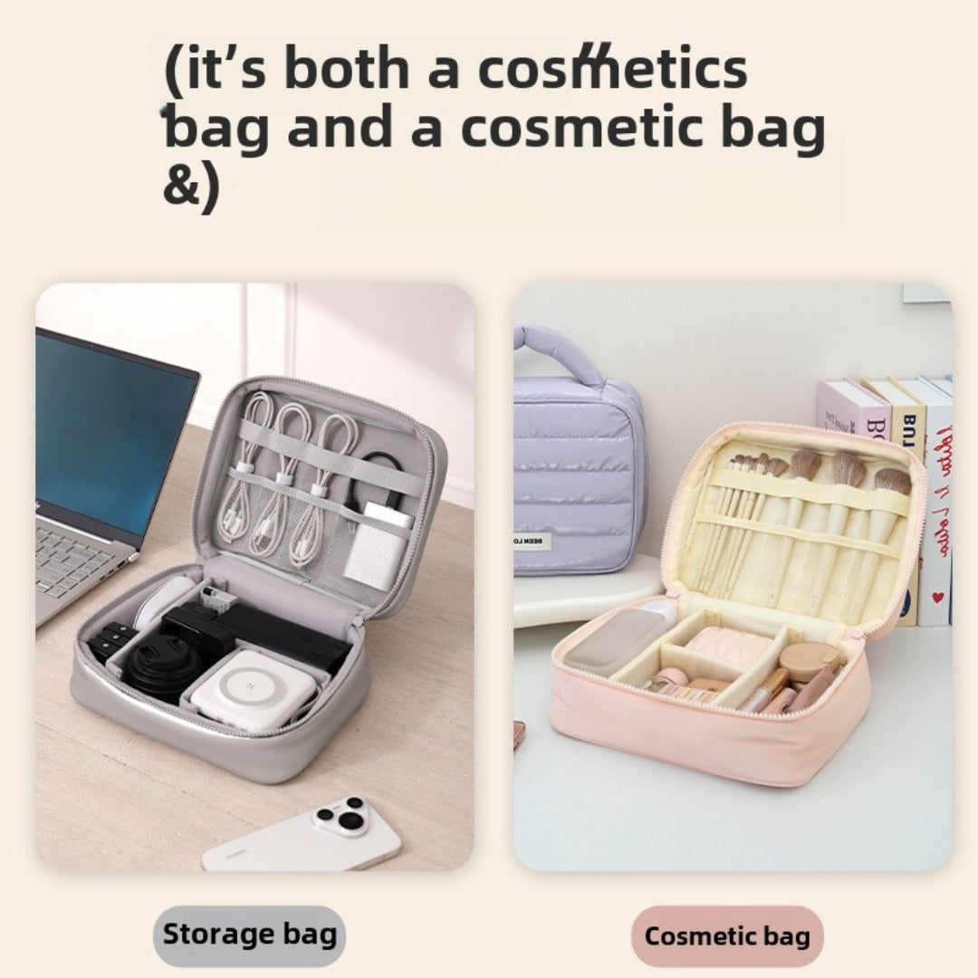 Travel Cable Organizer Pouch, Data Cable Bag Large Capacity, Travel Power Bank Digital Product Storage Bag, Multifunctional Cosmetic Bag