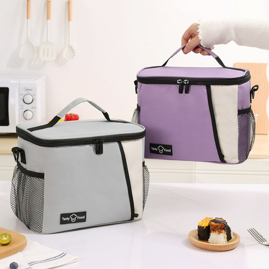 Outdoor picnic bag, lunch tote bag with crossbody strap, shoulder ice bag for thermal insulation, lunch box bag, fruit cold drink storage bag