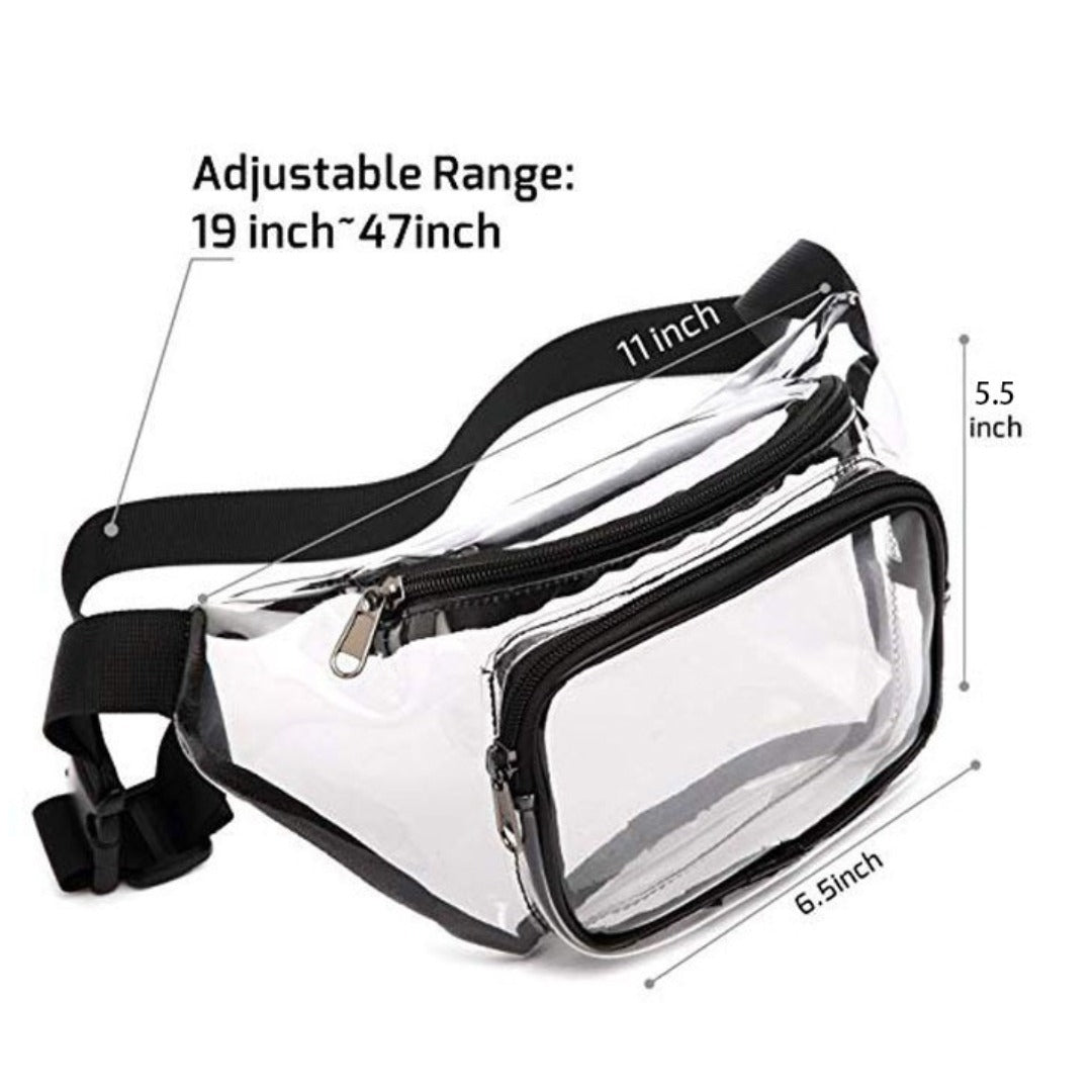 PVC Transparent Bag – Premium Sports Fanny Pack, Waterproof Waist Bag for Outdoor Activities, Rafting Fitness Chest Bag, Travel Portable Belt Bag