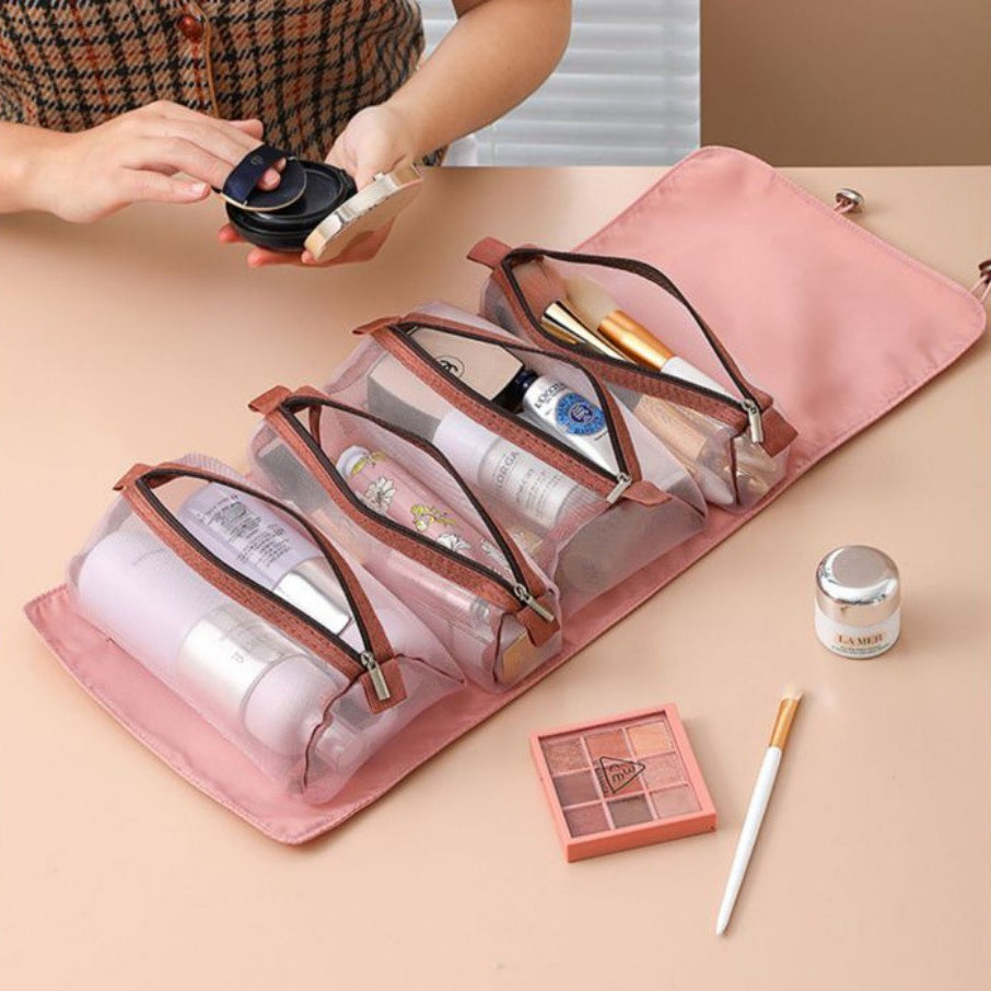 Travel portable large capacity makeup bags,Makeup bag organizers,Can be split into four-in-one cosmetic bag, toiletries and makeup storage bag, Toiletry Bag organizer,