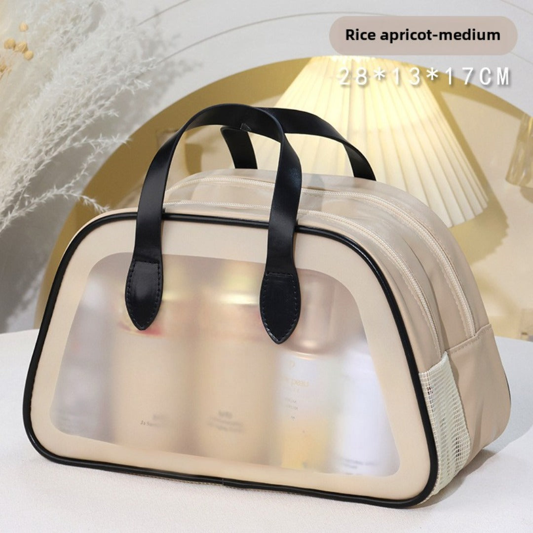 Wet and dry separation wash bag, portable waterproof bath swimming storage bag, business trip cosmetic bag, Transparent Cosmetic Bag, transparent makeup purse,