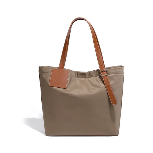 Stylish Nylon Cloth Tote Bag - Casual Solid Color Mommy Bag for Travel & Everyday Versatility