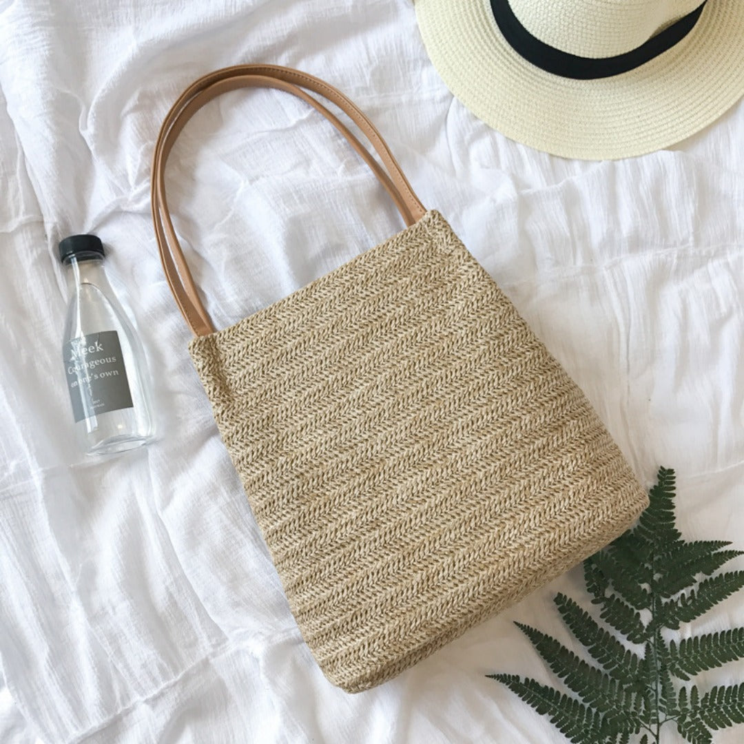 Woven hobo, summer bohemian hobo shoulder purse, magnetic buckle shoulder tote, summer beach straw bag