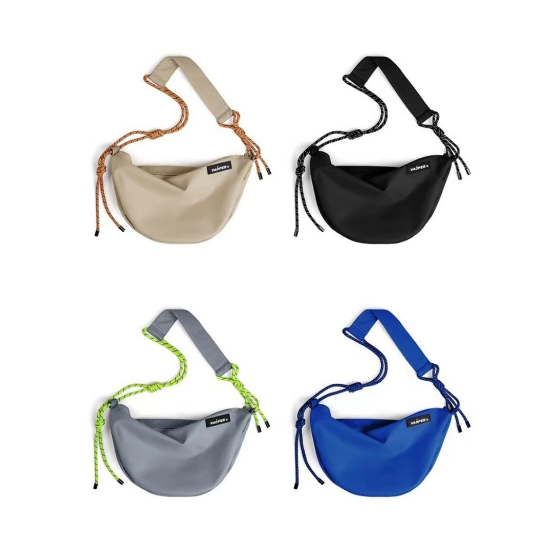 Shoulder crossbody bag unisex, large capacity student leisure crossbody bag, sports solid color small crossbody bag