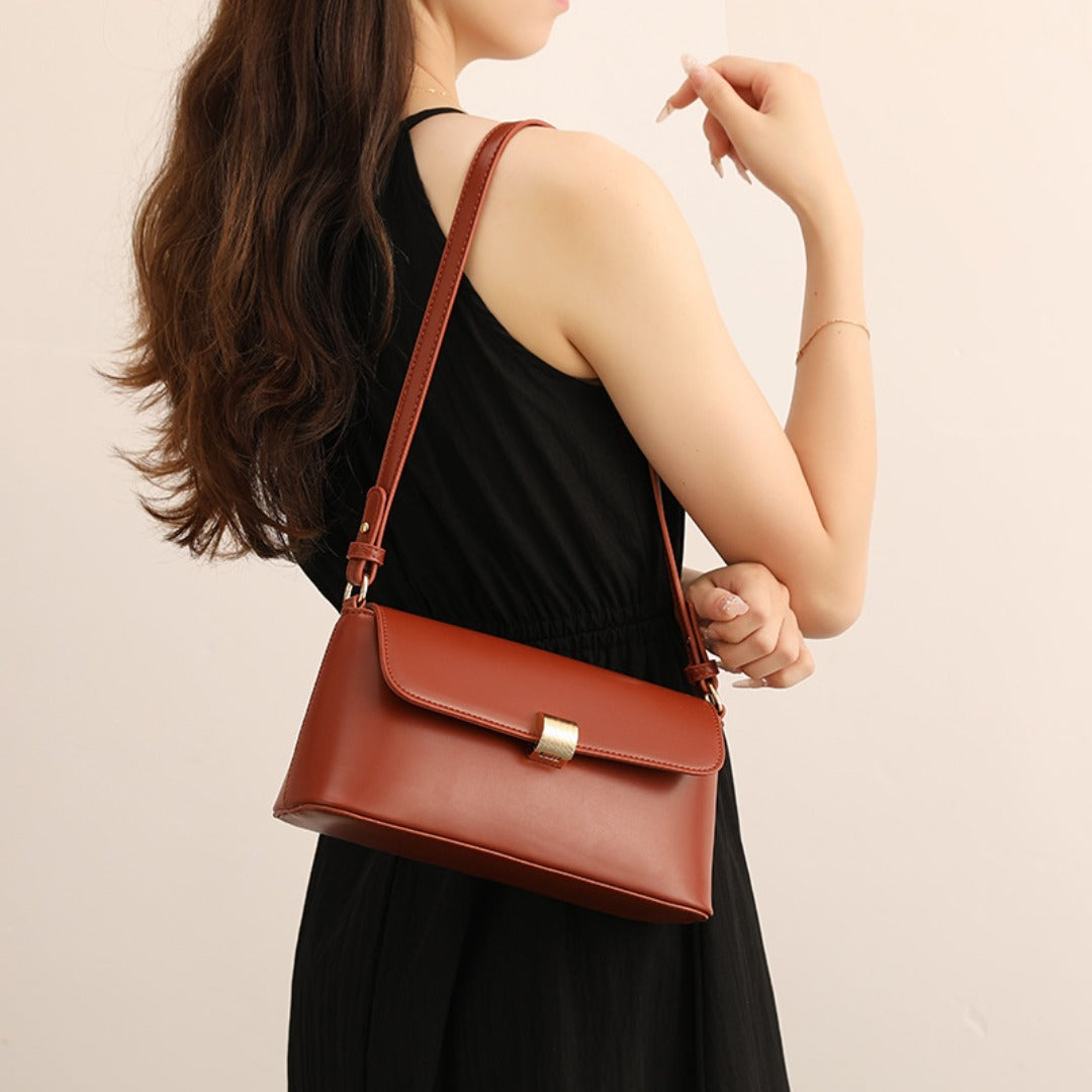 Retro red bag women, summer texture shoulder armpit bag, fashionable shoulder hobo bag small