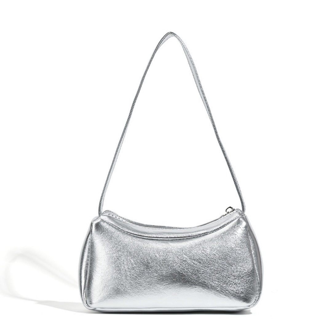 Silver small shoulder bag Design Underarm Bag, Bag Women's Summer Temperament Versatile Shoulder Bag Handbag