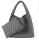 Commuter Hobo Bag Large Woven Purse 2 in 1
