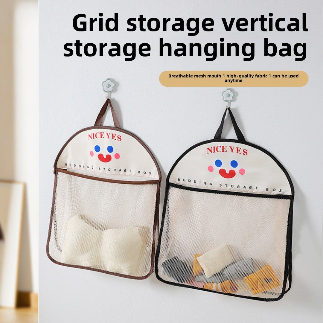 Socks storage hanging bag, underwear bag behind the door, mesh bag hanging fabric bag, dormitory wardrobe side side storage mesh bag