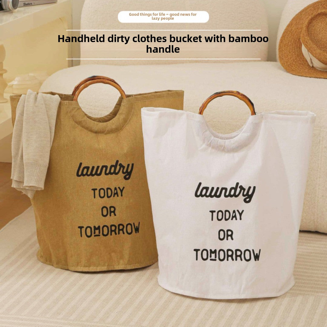 Tote clothes laundry basket household, large capacity pants clothing storage basket, polyester waterproof laundry basket