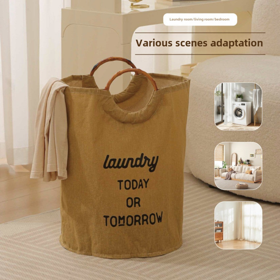 Tote clothes laundry basket household, large capacity pants clothing storage basket, polyester waterproof laundry basket