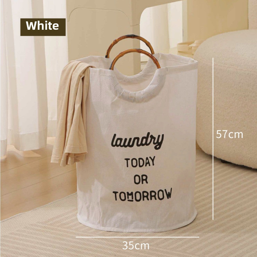 Tote clothes laundry basket household, large capacity pants clothing storage basket, polyester waterproof laundry basket