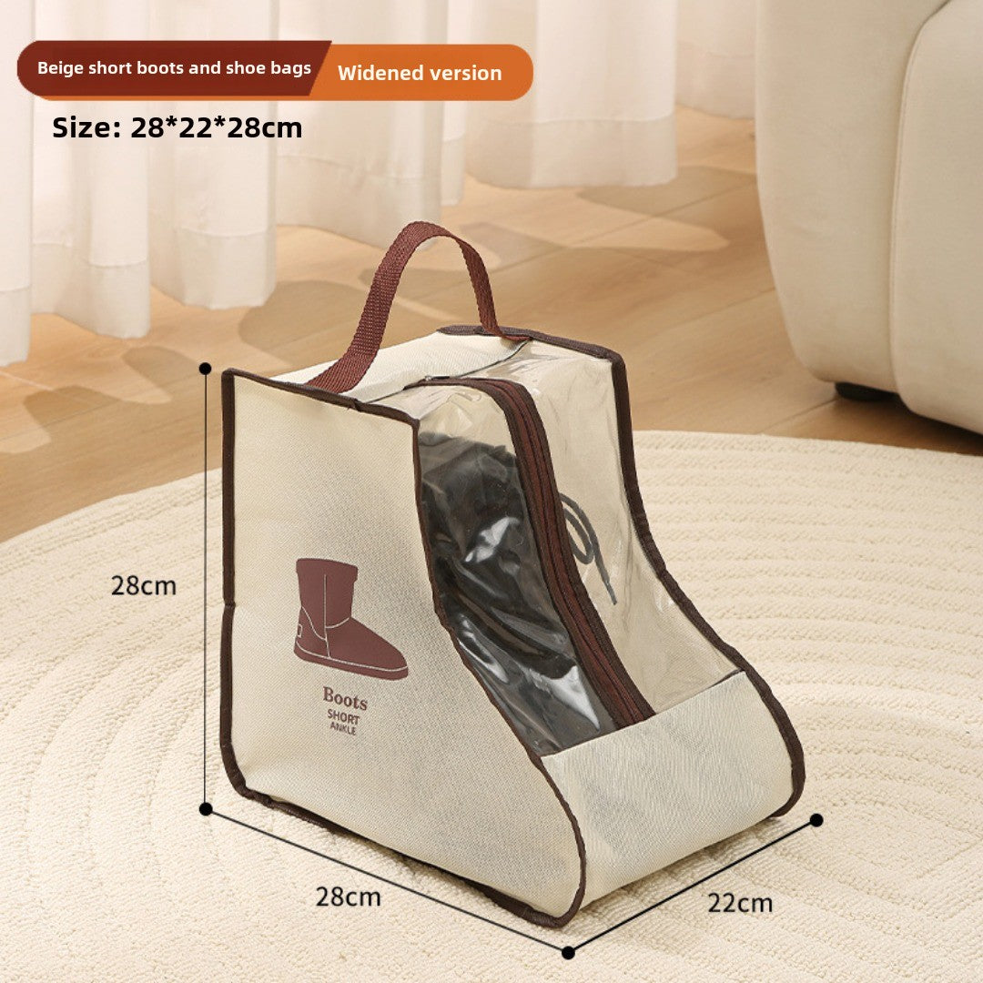 shoe storage bag, multi-functional tote transparent shoe bag, dust-proof and moisture-proof shoe bag, long boots and short boots protective bag.