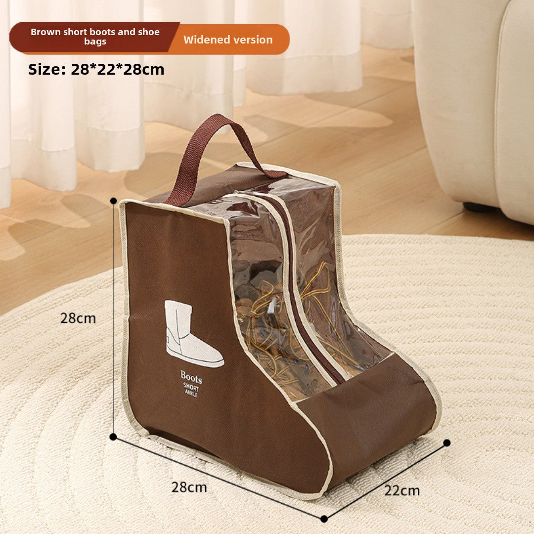 shoe storage bag, multi-functional tote transparent shoe bag, dust-proof and moisture-proof shoe bag, long boots and short boots protective bag.