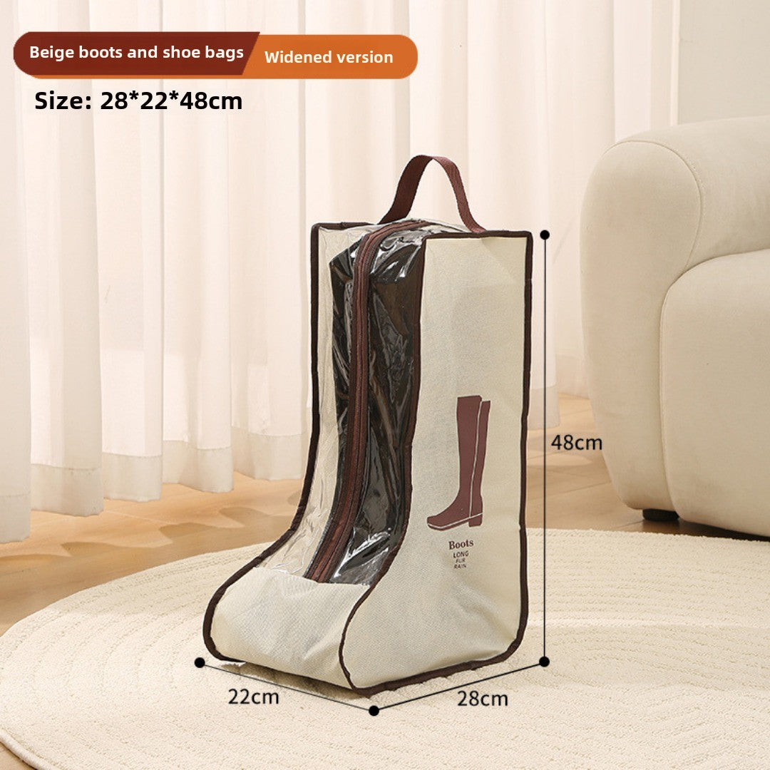 shoe storage bag, multi-functional tote transparent shoe bag, dust-proof and moisture-proof shoe bag, long boots and short boots protective bag.