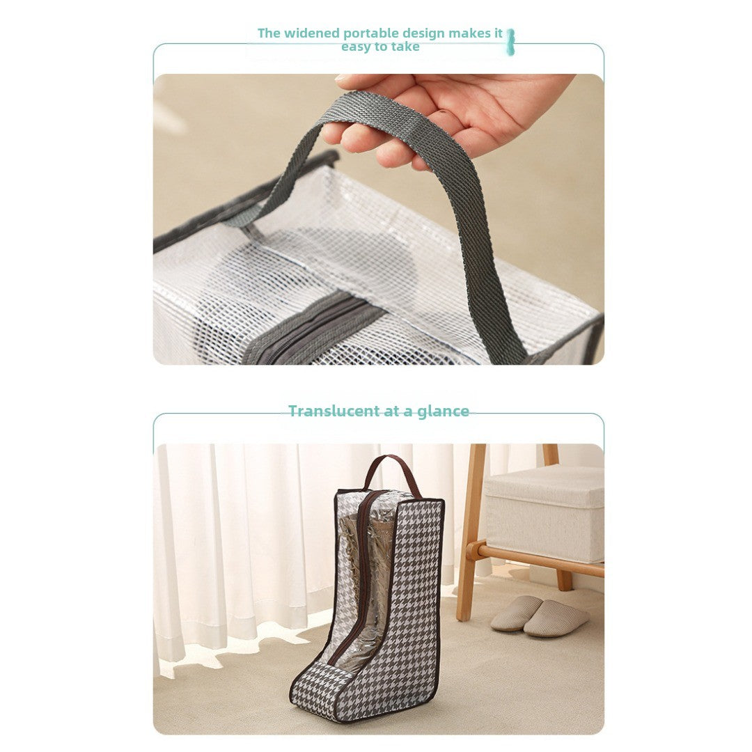 shoe storage bag, multi-functional tote transparent shoe bag, dust-proof and moisture-proof shoe bag, long boots and short boots protective bag.