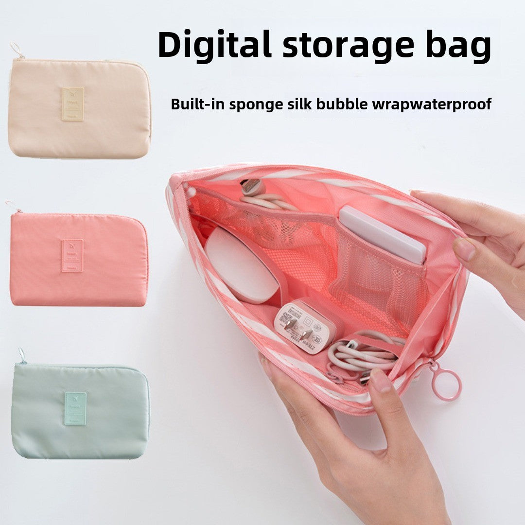 Travel Cable Organizer Pouch Electronic Accessories Carry Case Portable Waterproof Double Layers All-in-One Storage Bag for Cord, Charger, Phone, Earphone