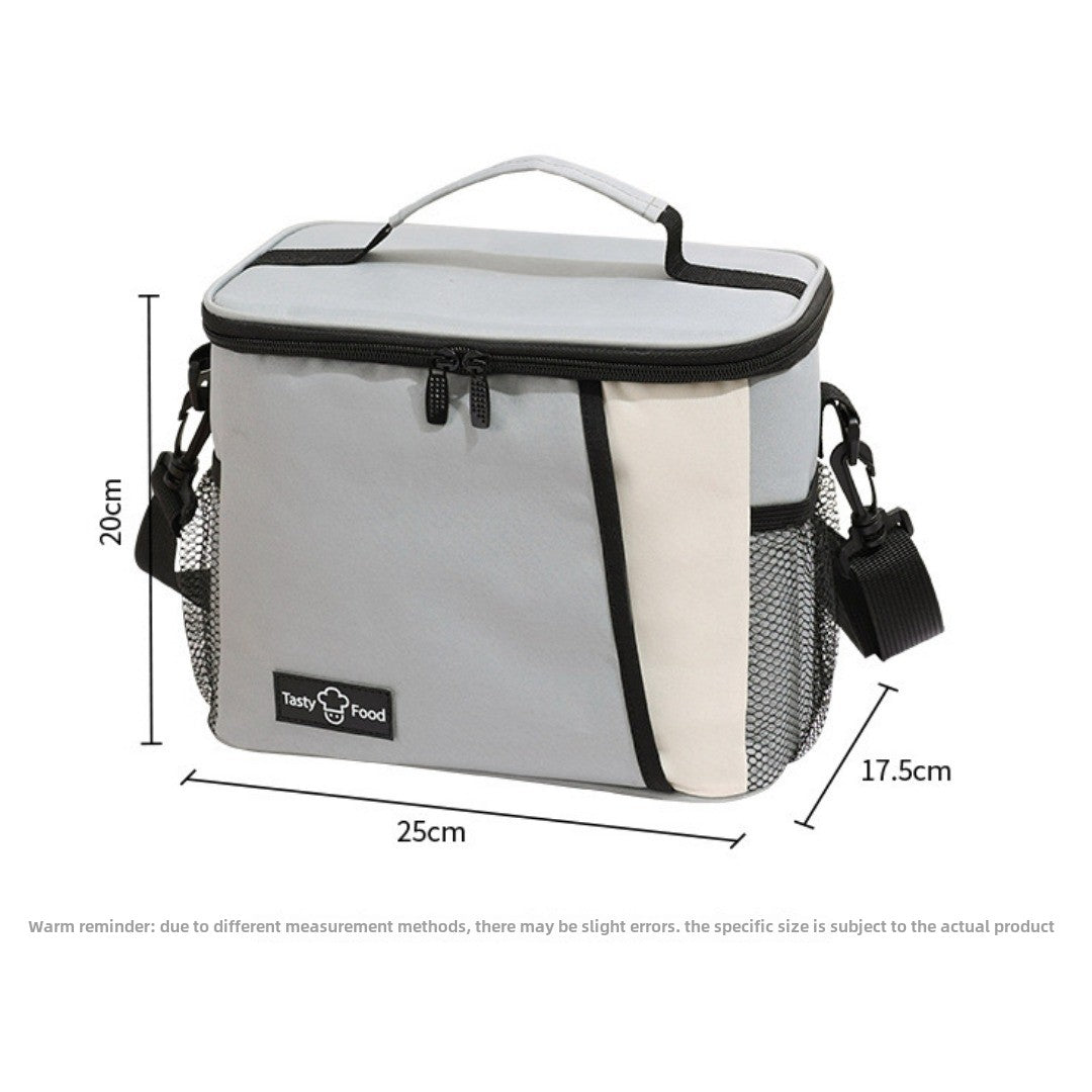 Outdoor picnic bag, lunch tote bag with crossbody strap, shoulder ice bag for thermal insulation, lunch box bag, fruit cold drink storage bag