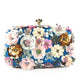 Colorful floral clutch purse evening bag for women formal party handbag
