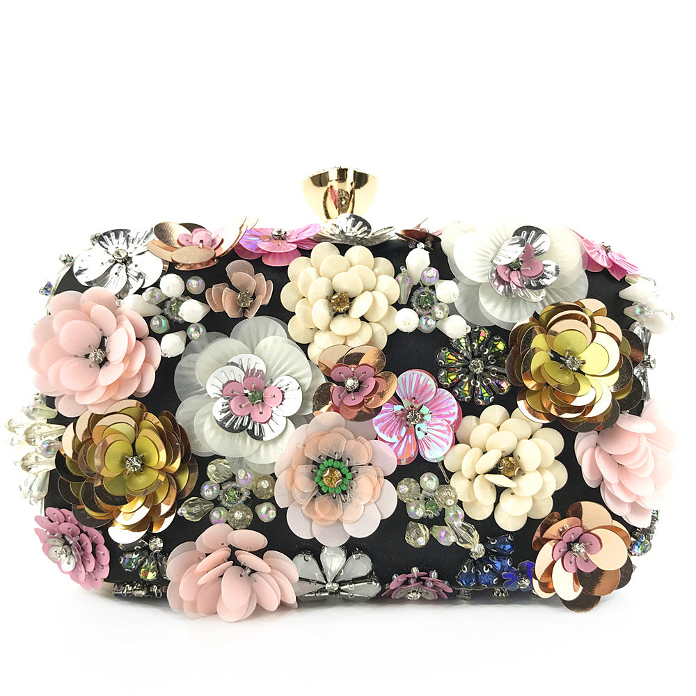 Colorful floral clutch purse evening bag for women formal party handbag