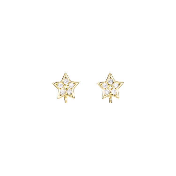 Gold Star Hoop Earrings for Women