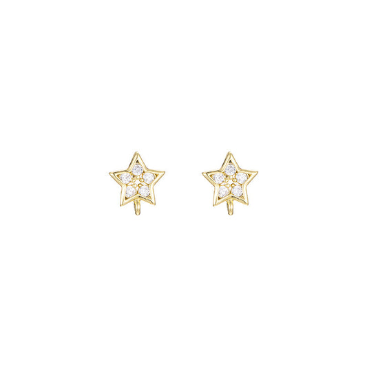 Gold Star Hoop Earrings for Women