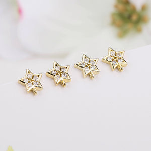 Gold Star Hoop Earrings for Women