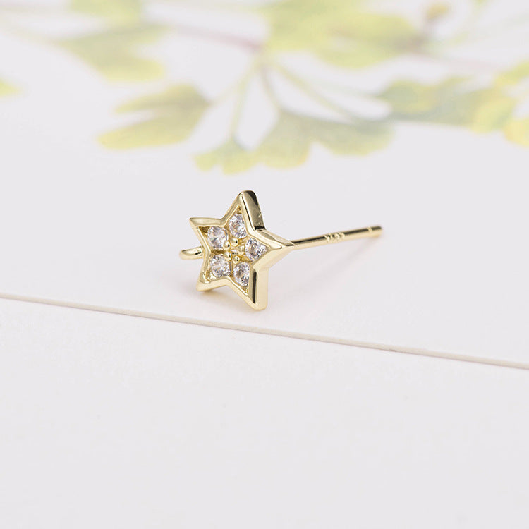 Gold Star Hoop Earrings for Women