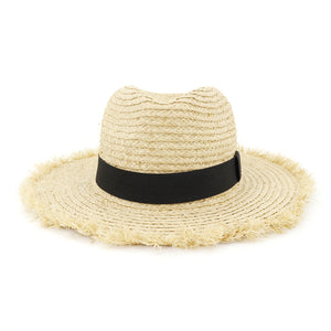 Handmade Crochet Straw Hat Sun Shade Proof Fisherman Hat