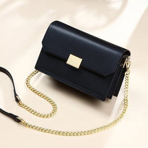 Genuine leather shoulder chain bag crossbody bag all-match small square bag